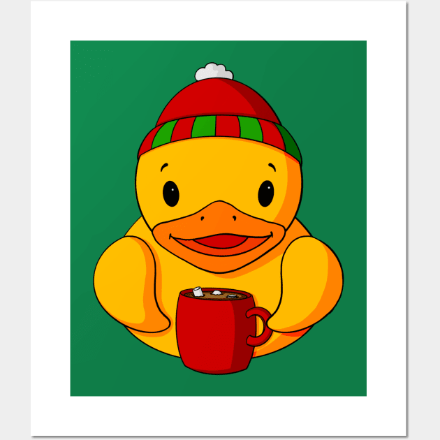 Hot Cocoa Rubber Duck Wall Art by Alisha Ober Designs